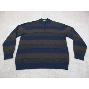 Enzo Mantovani Sweater Mens Extra Large XL Wool Cashmere Blend 1/4 Zip Italy